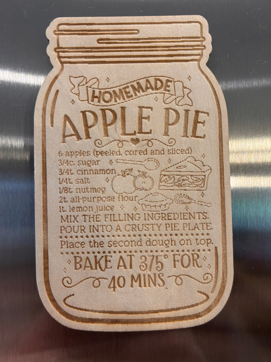 Apple Pie Mason Jar Magnet